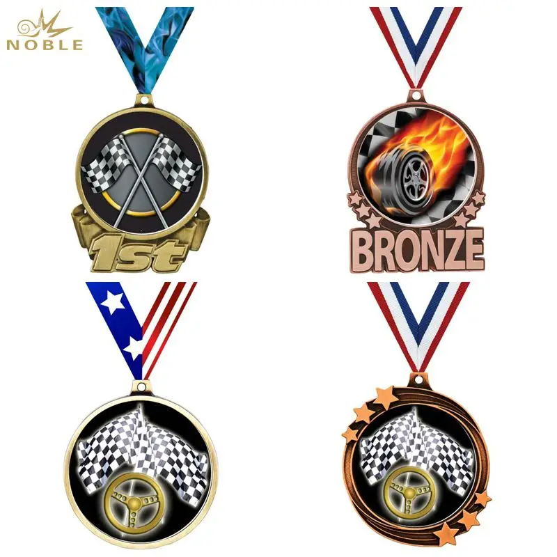 Wholesales Champion Auto Metal Medals Enamel with  Colors Insert Medals