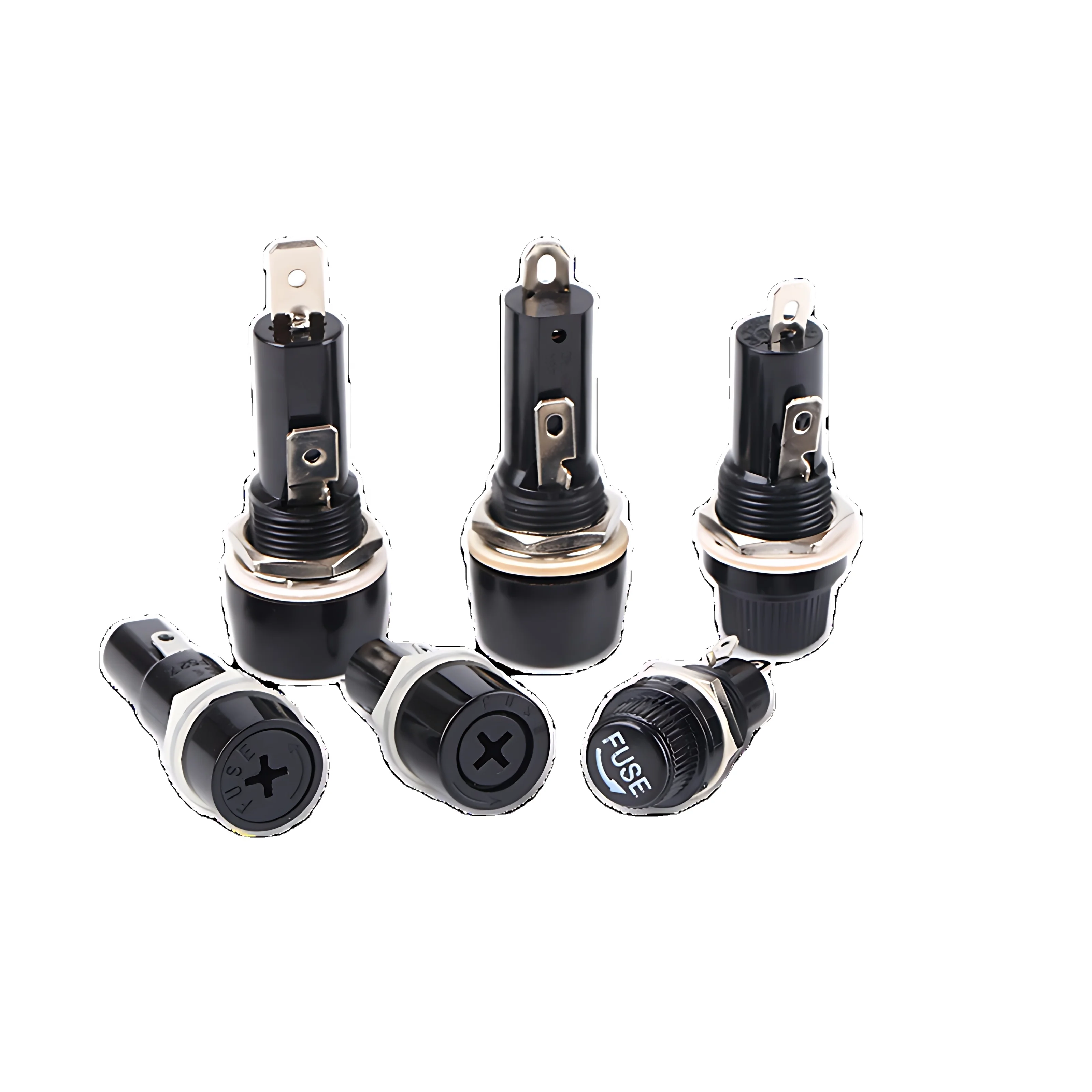 5x20 6x30 fuse holder 12mm 14mm fuse holder panel installation 10A250V automotive fuse holder