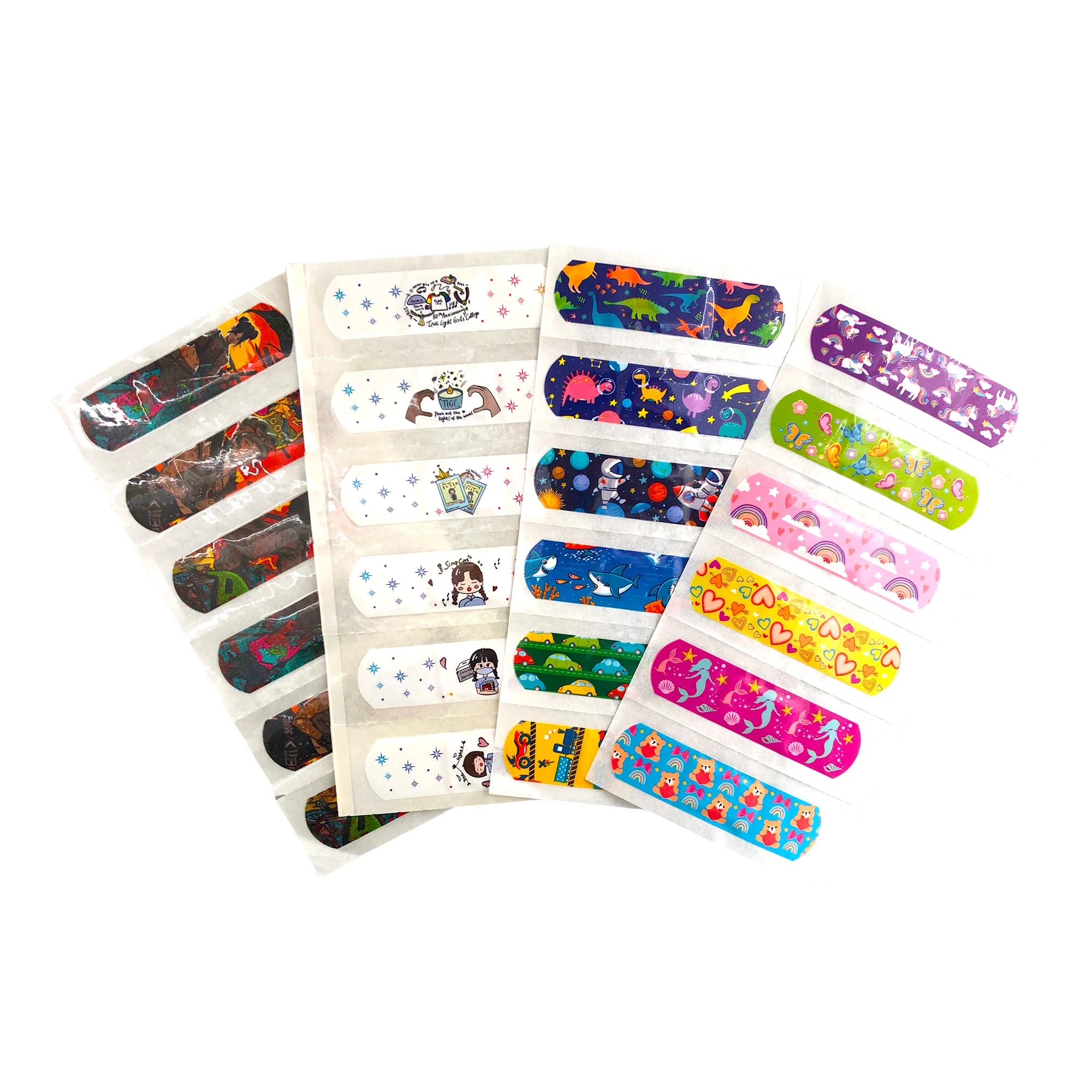 Skin Tone Band Aids Circle Aid Bandages Liquid Packaging  Making Raw Material Design Waterproof Cartoon Band Aid