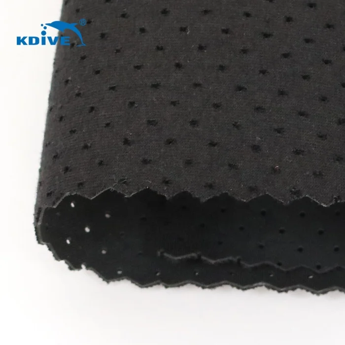 
Breathable Perforated Neoprene Sheets With Polyester Velvet Fabric for Sports Support 