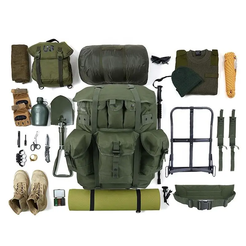 outdoor Camping Rucksack Alice Pack Survival battlefield tactical backpack with metal frame