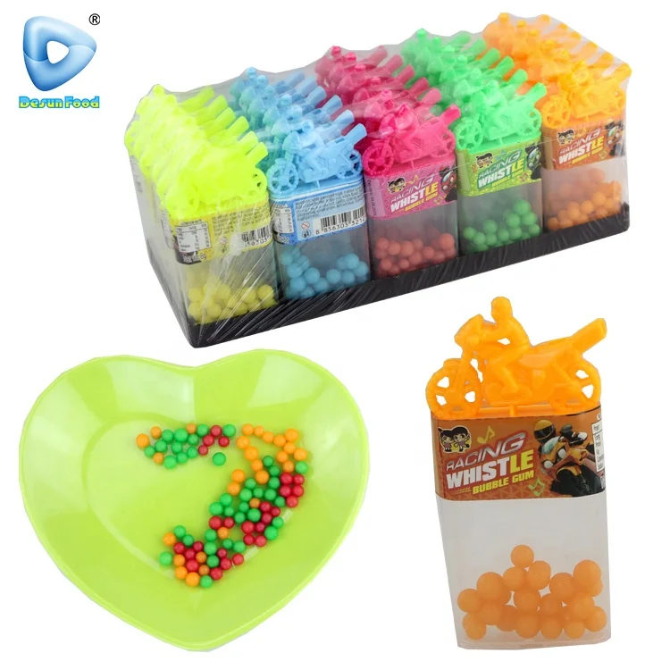 China Wholesale Funny Cartoon Motorcycles Shape Toy Whistle Toy Candy