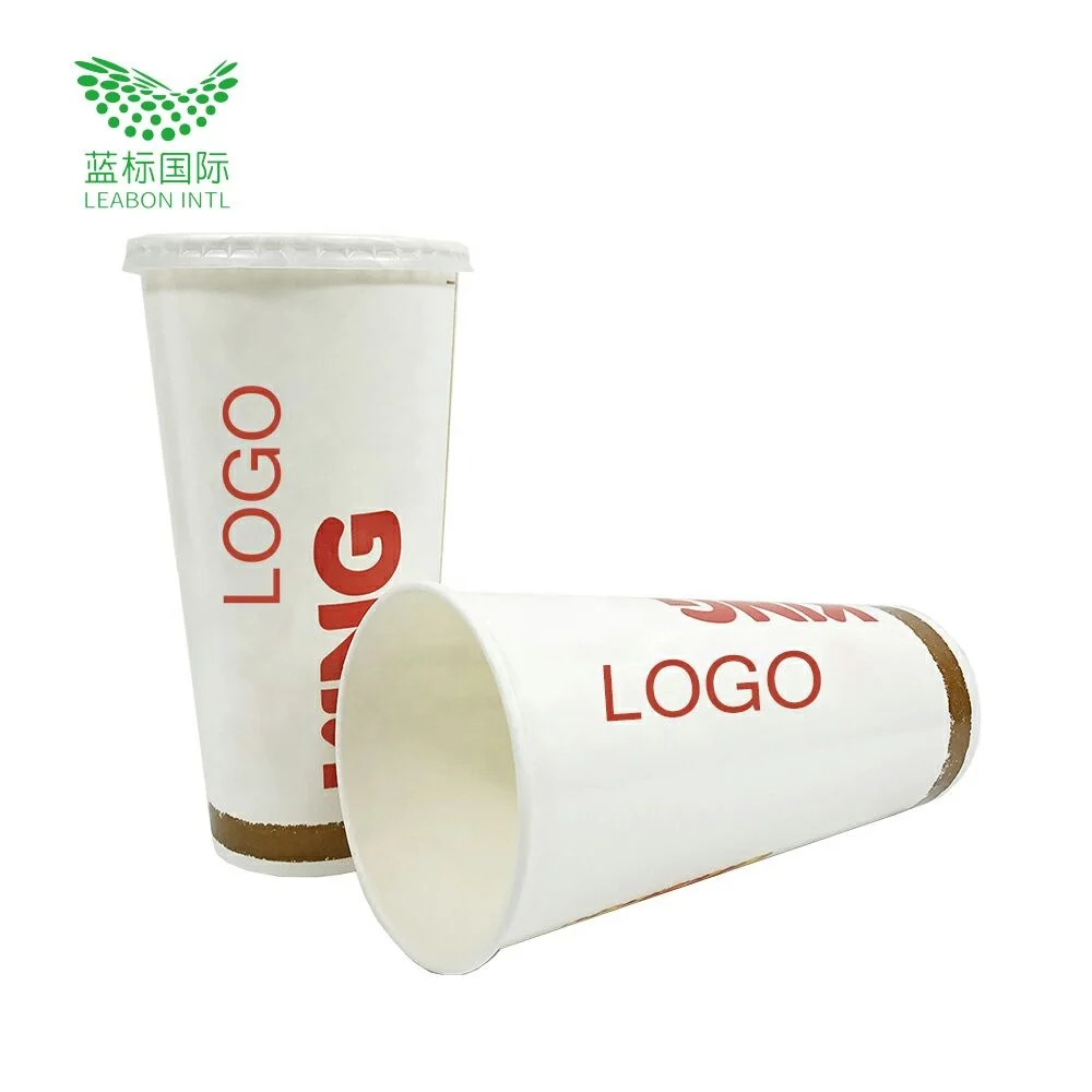 Custom Cold Drink Milktea Hot Chocolate Cappuccino Packaging 210ml 200ml Bio Degradable Disposable Coffee Paper Cups With Sleeve