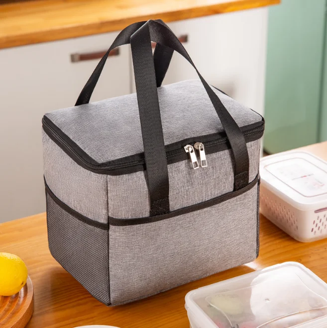Cationic insulated tote bag thickened large capacity thermal lunch cooler bag