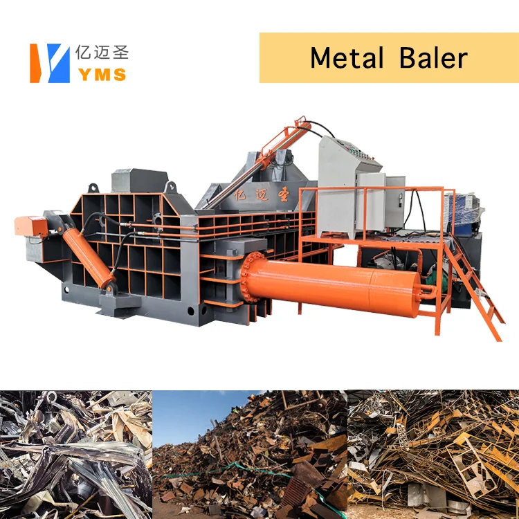Customized Baling presse for metal waste Automatic machine Scrap compactor