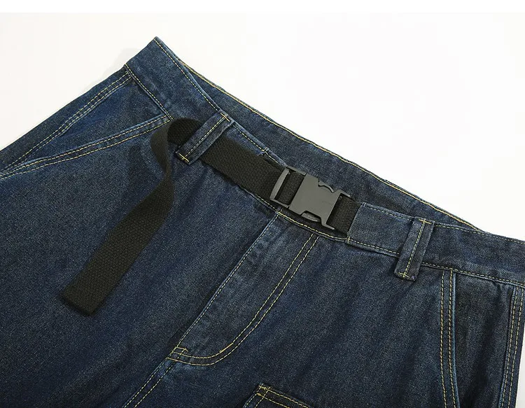 Wholesale Autumn Popular Fashion Cargo Pant Loose Straight Hip Hop/ Jeans Man/mens jeans cargo