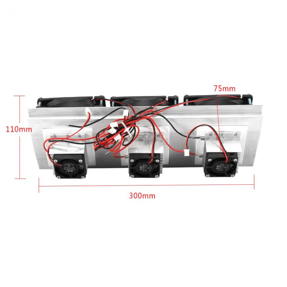 Термоэлектрический охладитель Пельтье, электронный полупроводниковый охладитель с тройным вентилятором, комплект Термоэлектрического Модуля «сделай сам»