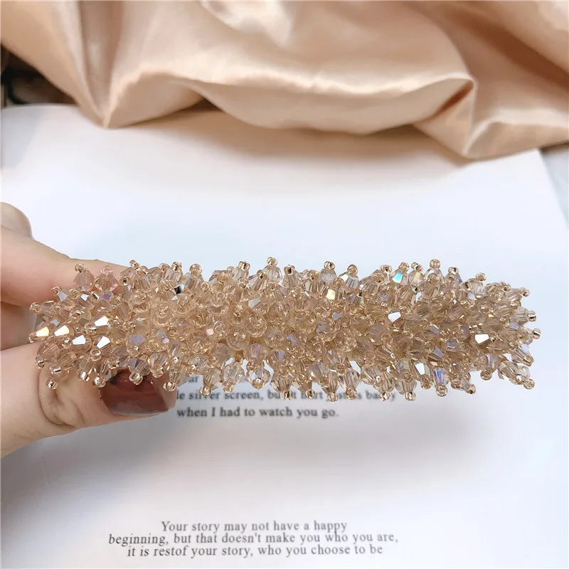 YANYE Classic Hand Beaded Pearl Crystal French Barrtte Spring Clip Hairpin Clip Hair Accessories