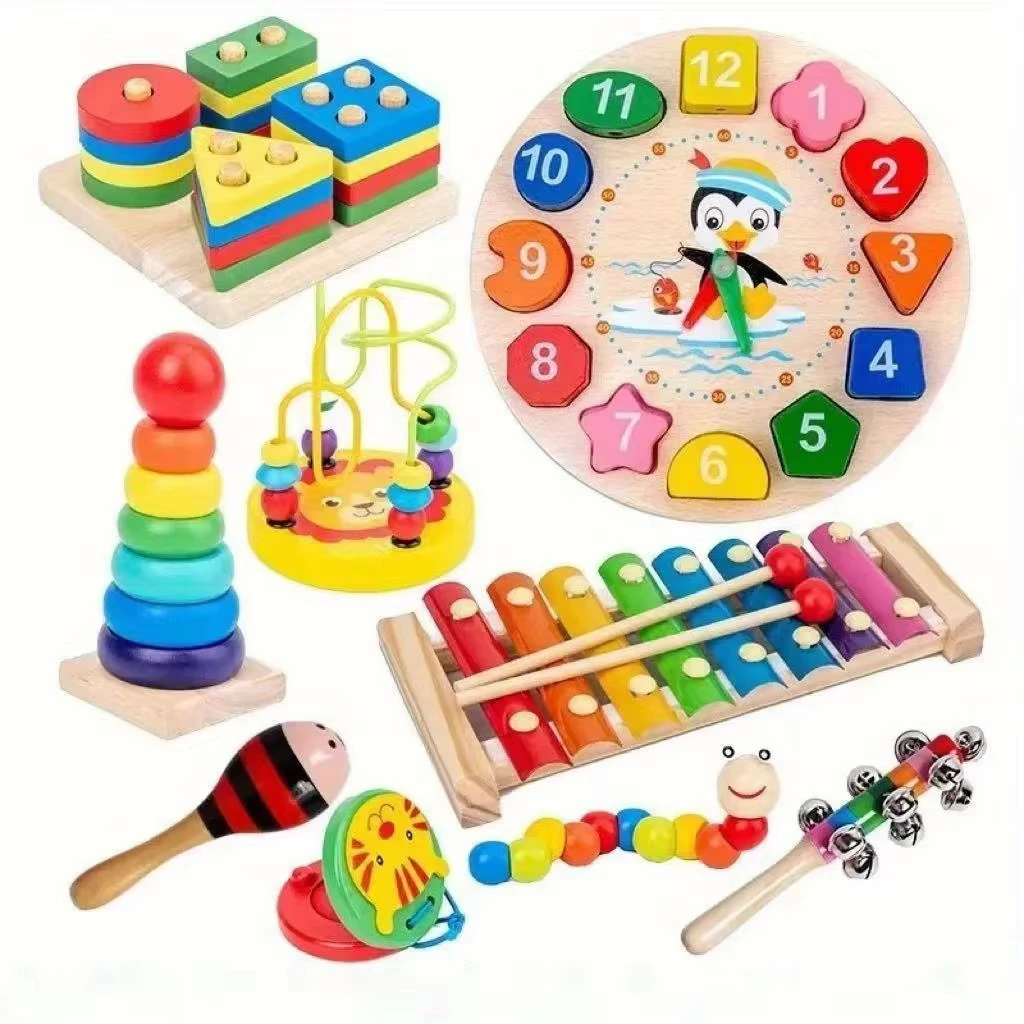 Children Montessori Educational Toys Trending Wooden Baby Intellectual Development Early Learning for 1 to 3-year-old kids