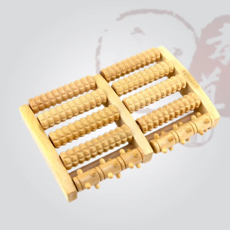 Hot Wooden Foot Massager Roller Dual Foot Massage Roller For Relief Tired Feet Foot Massage Tools