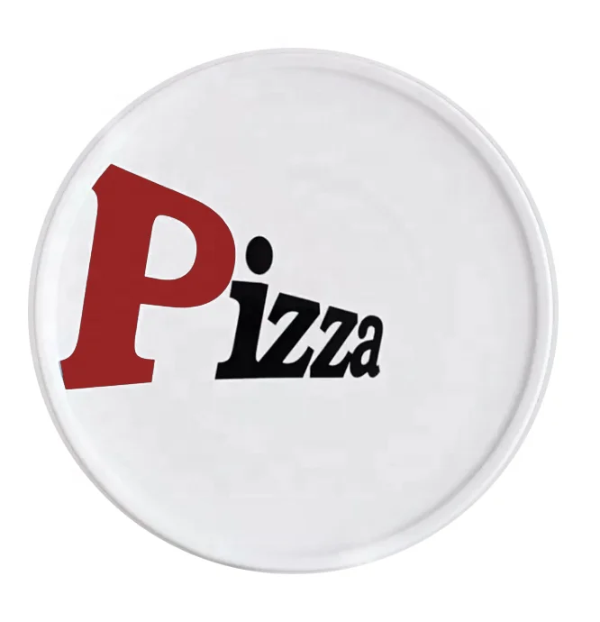 Customize Logo Printed Porcelain Pizza Plate