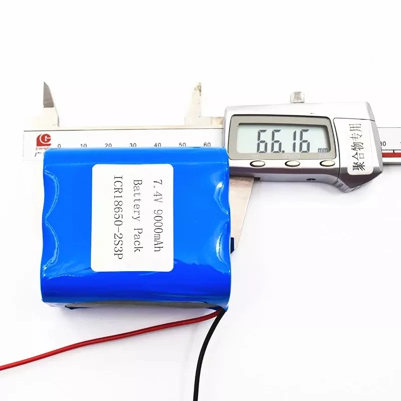 Factory price GEB Customised lithium ion 2s3p 18650 battery 7.4v 9000mah li-ion 7.4v 18650 battery for led light