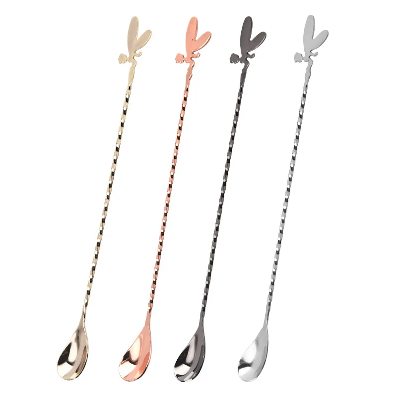 Hot Selling Stainless Steel  Beverage Stirrer Spoons with 2 Long Handle and 4 Short Handle for Home Kitchen Office