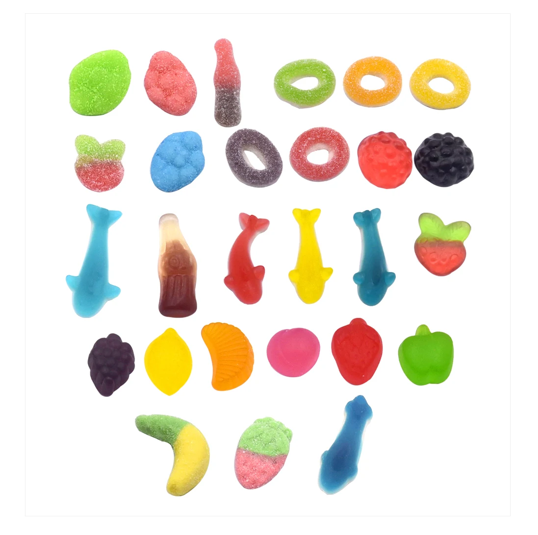 Custom private label Multiple styles mixed Many modelling assorted fruit gummy candy