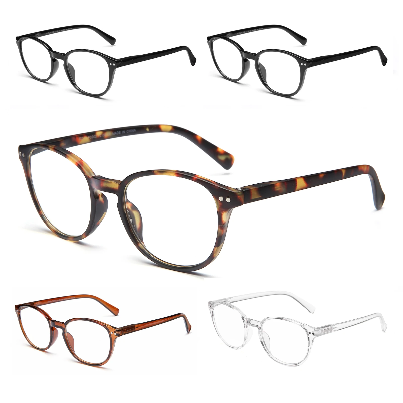 Популярные очки для чтения SKYWAY в круглой оправе в стиле ретро с защитой от синего света, 5 шт./комплект