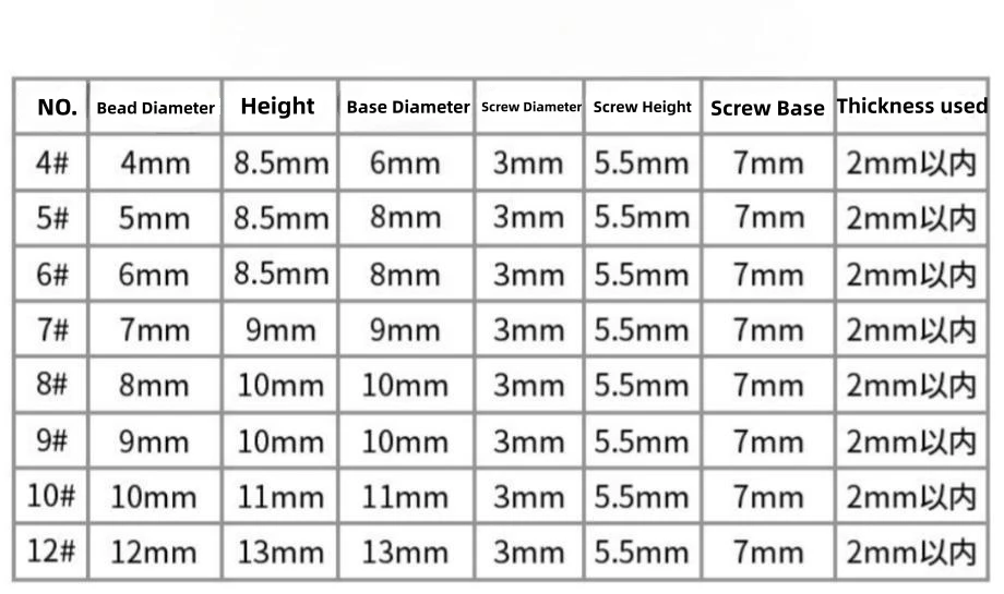 Button Stud Screw nail 4 6 8 10 12 15 Screwback Leather Belt Chicago rivet Brass