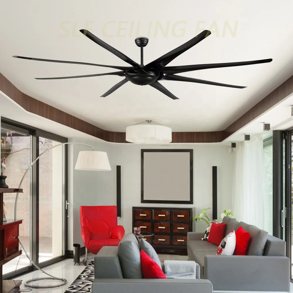 100 Inch 8 Feet Plastic Blades Home and Industrial Ceiling Exhaust Remote Control Hvls Big Ceiling Fan