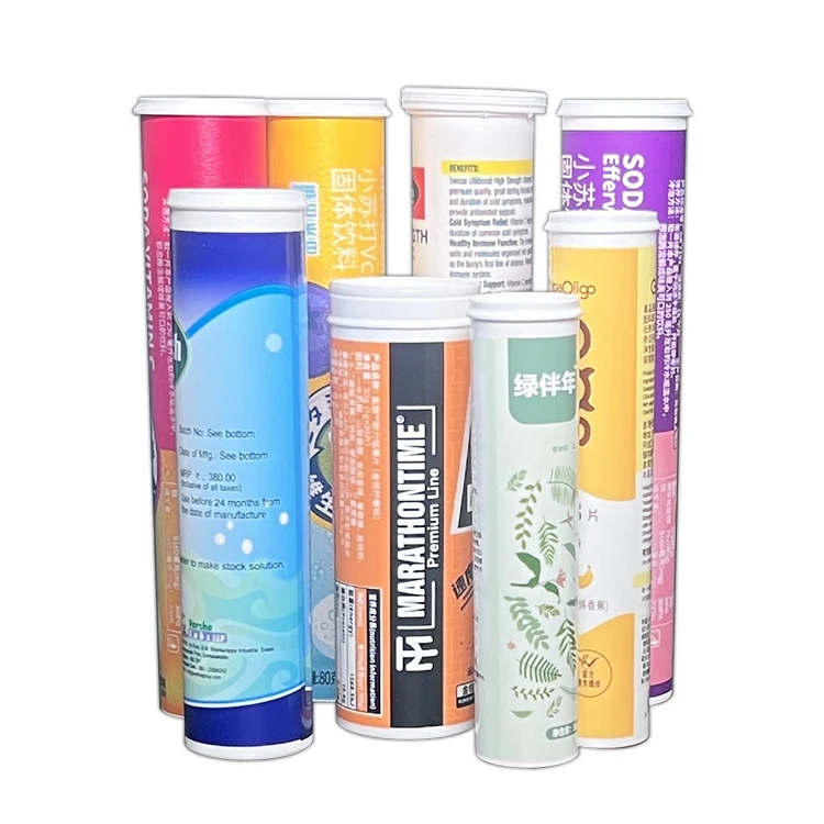 effervescent vitamin c tube 99mm & 125mm & 135mm height 500mg 10pcs pill packaging bottle Desiccant tube