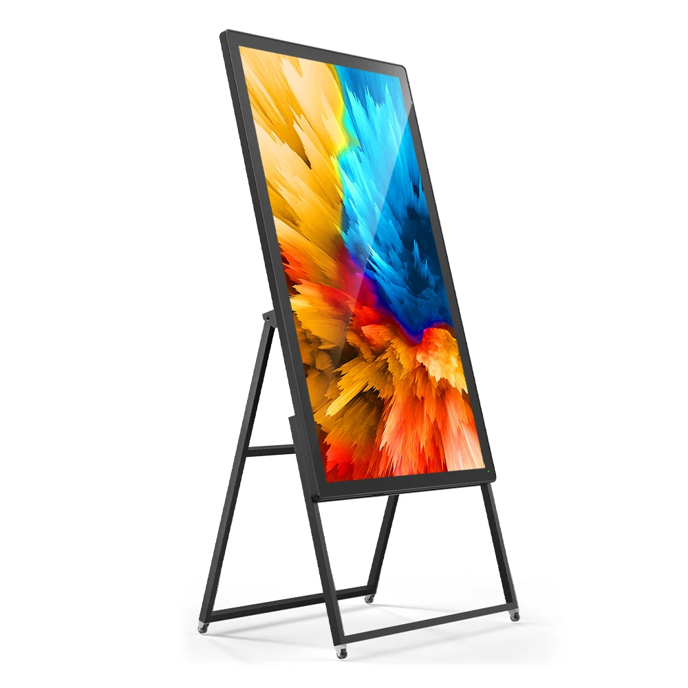 43 inch Ultra Thin portable screen Vertical media player internet advertising machines digital signage