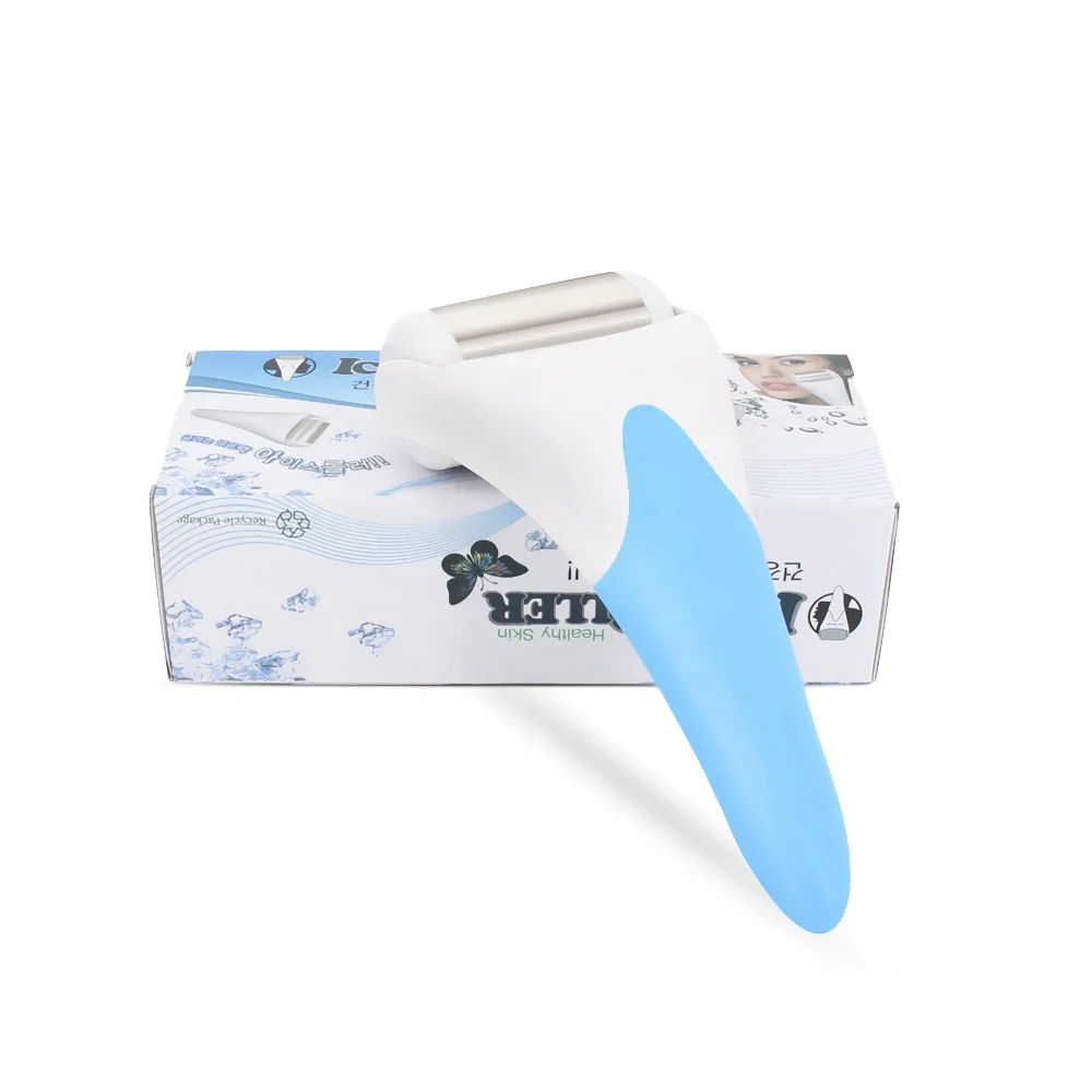 Portable Face And Body Massage Skin Cooling Ice Roller With Cooling Gel For Red Face Calm Sunburn Recover Medical Grade Test