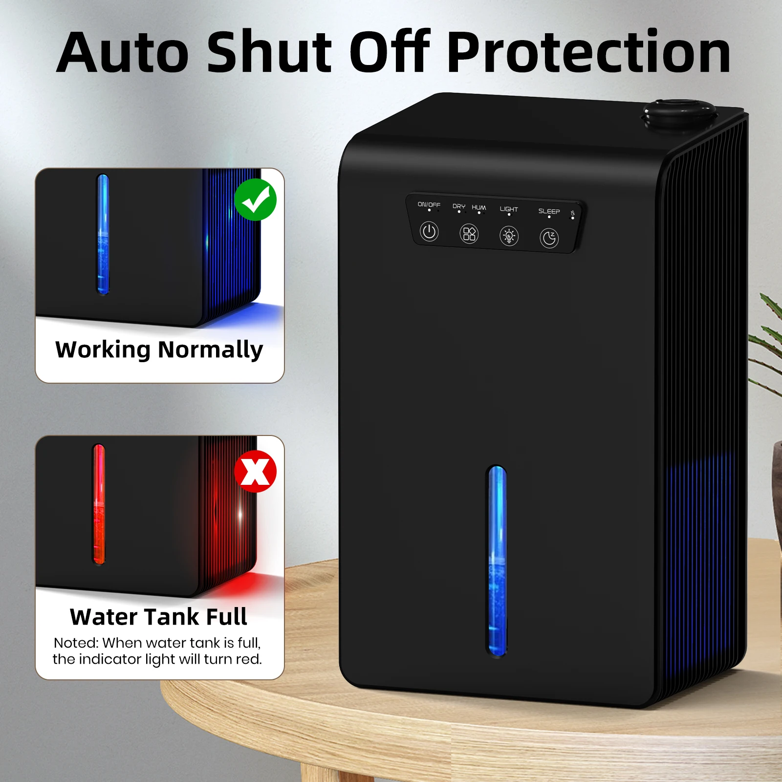 Smart Dehumidifier Screen Display Home Air Dehumidifier and Humidifier 2 in 1 for Bedroom Basement Hotel
