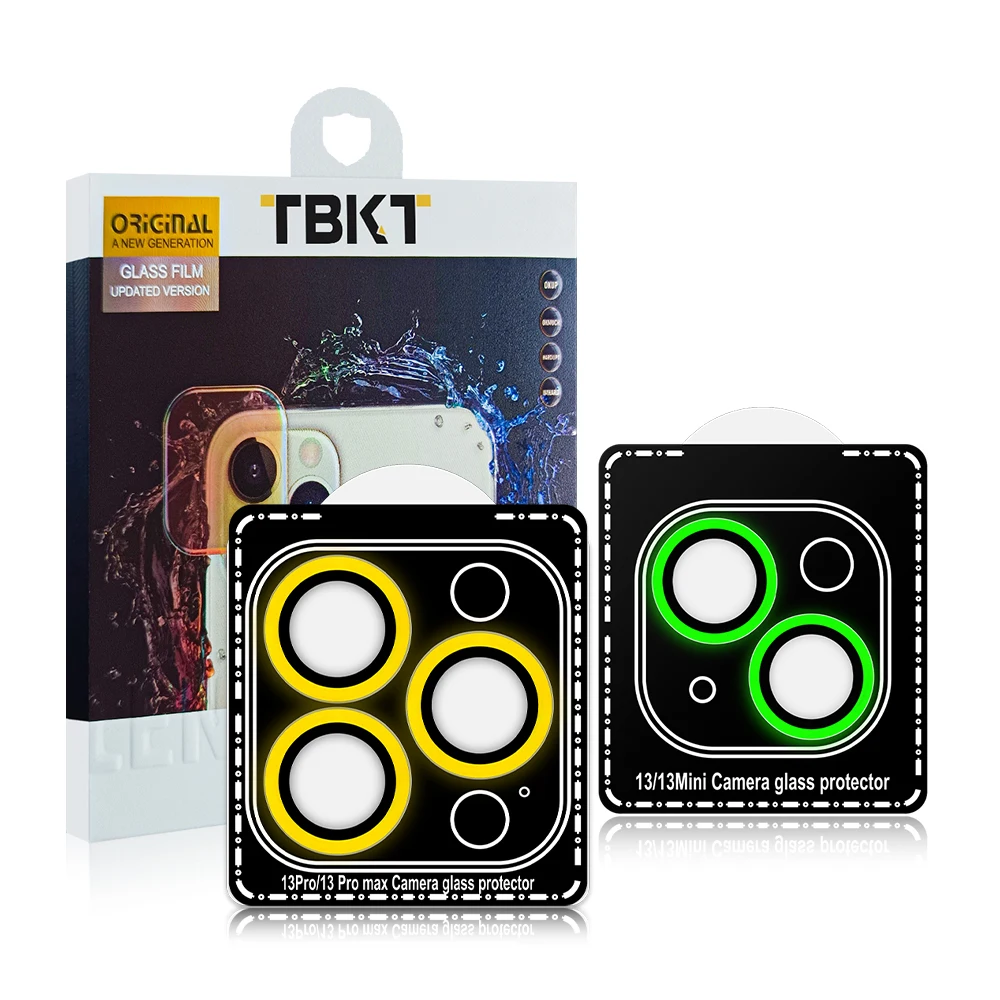 3D Night Light Len Protector For iPhone 13 Camera Lens Cover Protector Camera Protector Colored Fluorescent Luminous