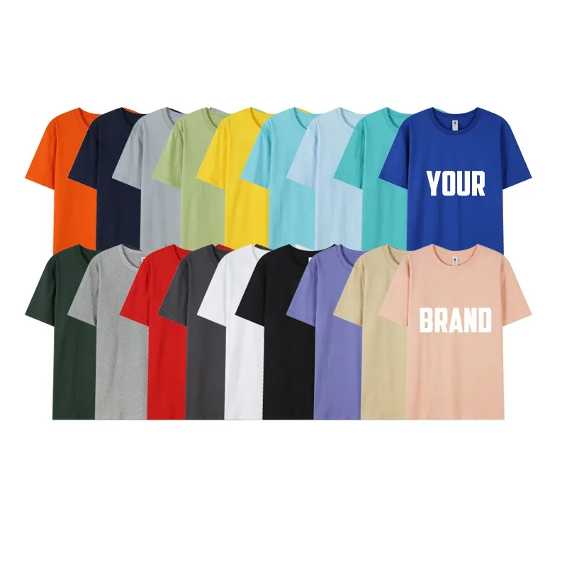 Unisex High Quality White T Shirts in Bulk 220gsm Heavy Cotton Thick Tee T Shirt Custom Design Printing T Shirt