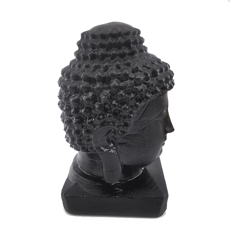 Wholesale nature Carving Crystal Healing stones carved crystal Black Obsidian Buddha head for crafts