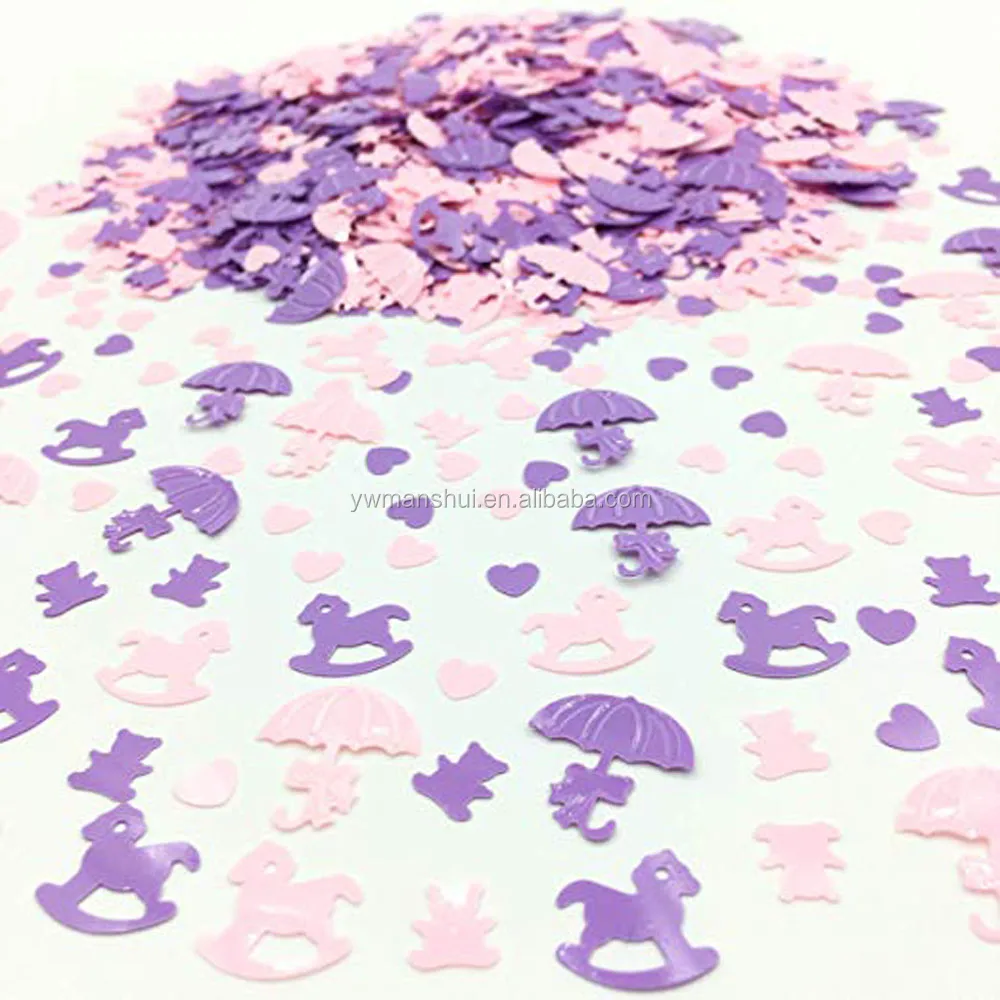 
Confetti Glitter BOY GIRL Trojan-horse Bear Foil Table Party Decorations for BABY SHOWER Party 
