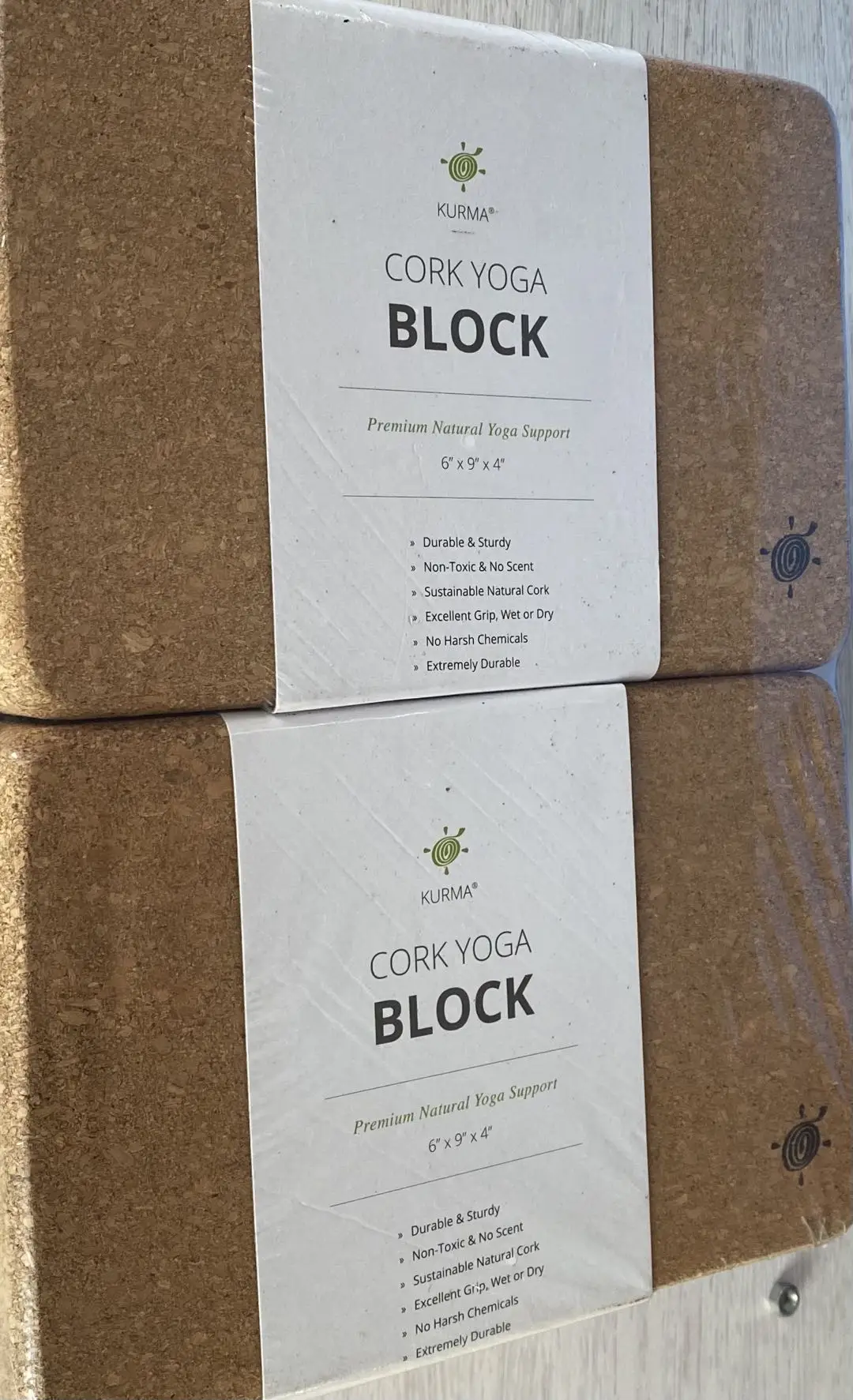 HuaYi Eco Friendly Natural Premium Cork Block Yoga Natural Cork Yoga Block Organic Cork Block
