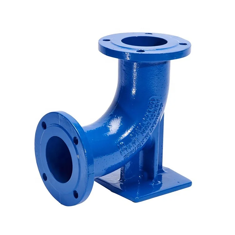 Высокопрочное железо класса K12 фланцевый 90-градусный изгиб для подачи воды