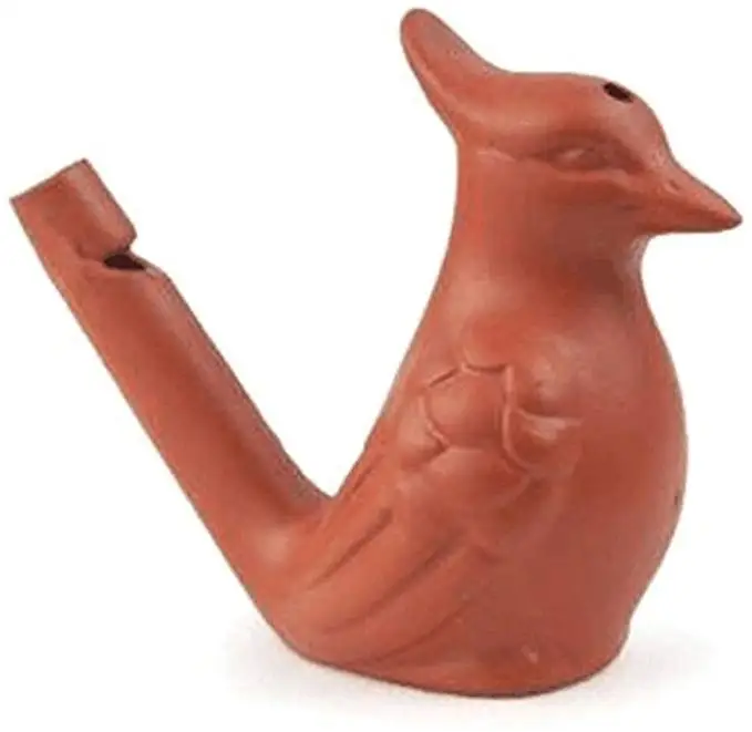 Purple Clay Ceramic Bird Water Whistles, Real Bird Singing,Nostalgic Music Bath Toys