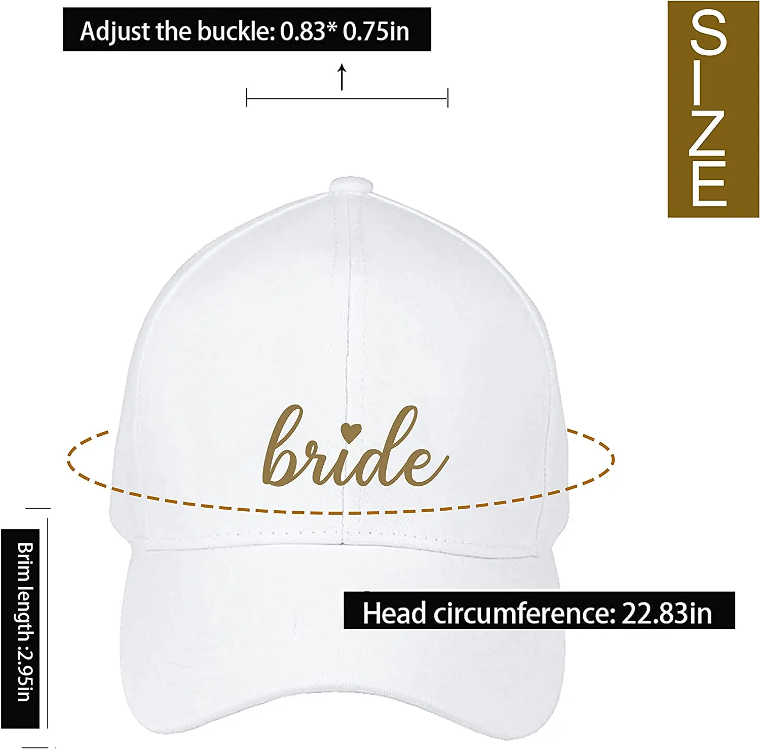CreateSky design solid color bachelorette party low profile wedding baseball cap with 1 bride cap 5 squad cap