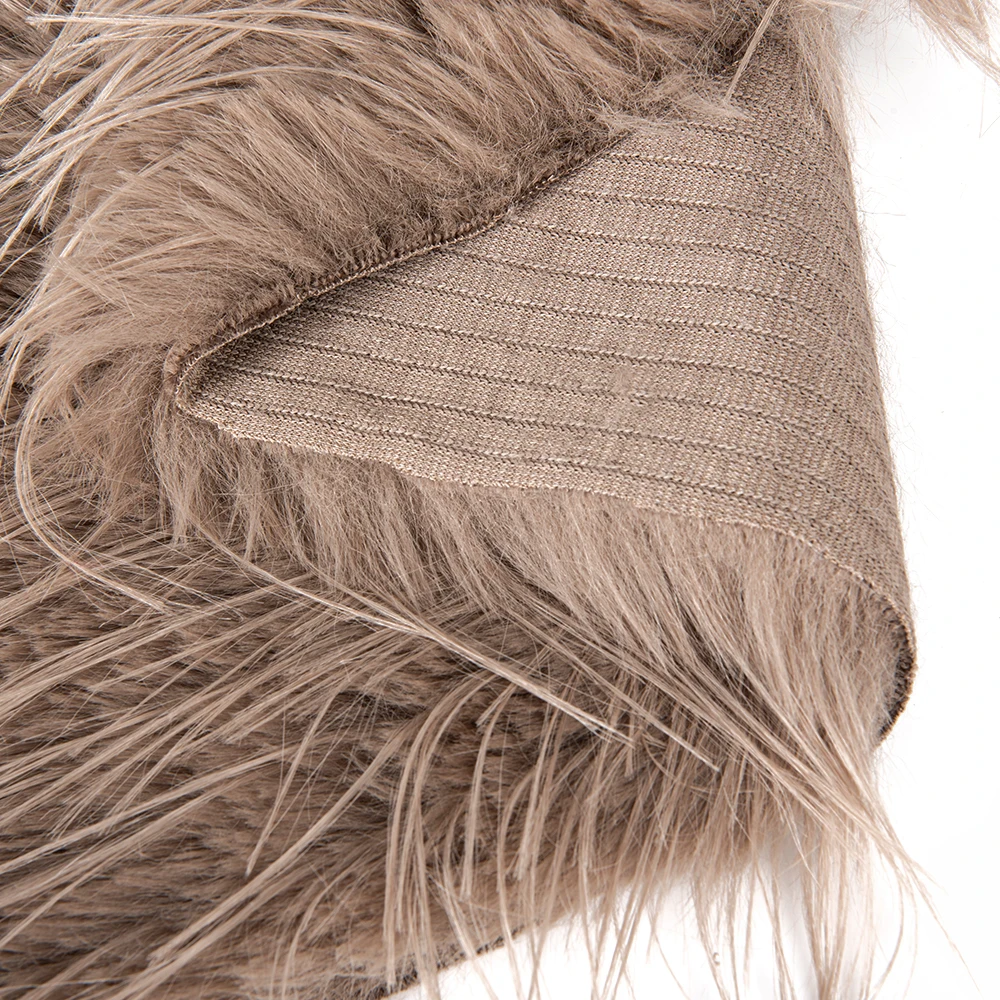 Factory fabric manufacturing long hair pile faux fur