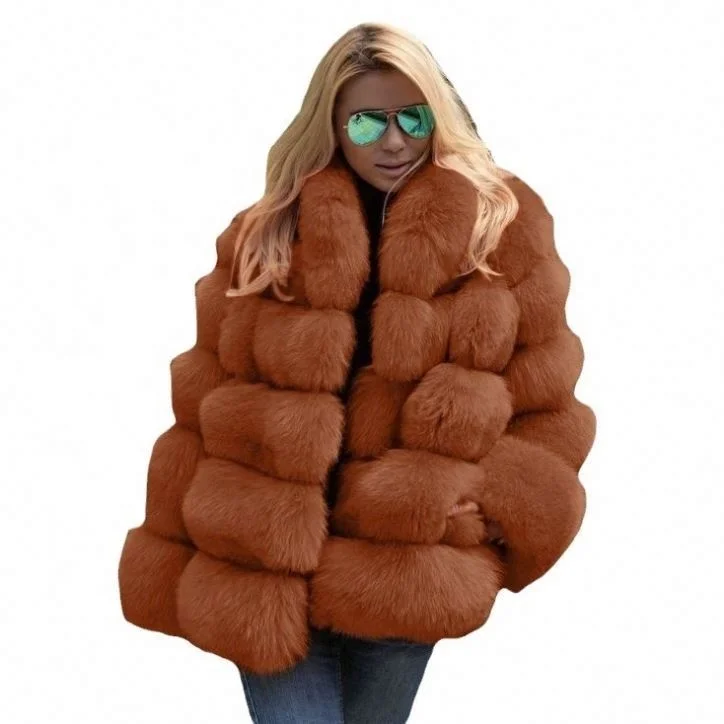 2024 female coat fox fur splicing