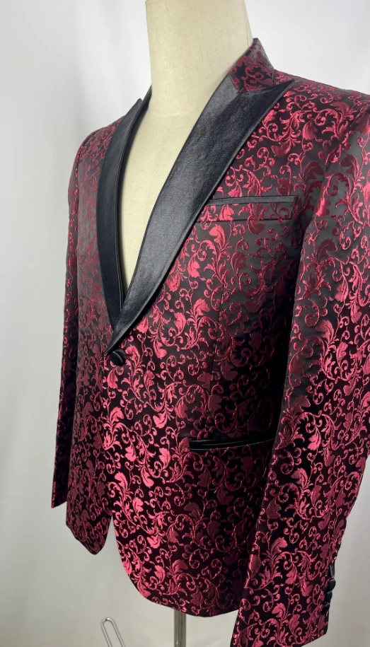 Custom Violet Slim Men Fashion Suit  Peaked Lapel One Button Groom Prom Wedding Dress Tailored Made Tuxedo