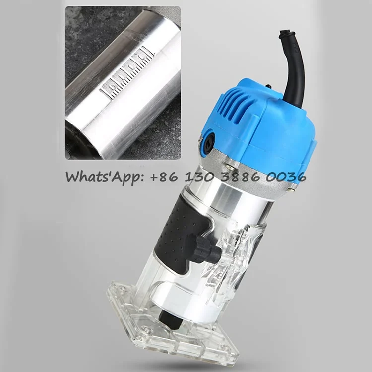 Manual Milling Machine 800W Woodworking Electric Trimmer 1/4 Shank Wood Milling Cutter for Wood Router Carving Machine