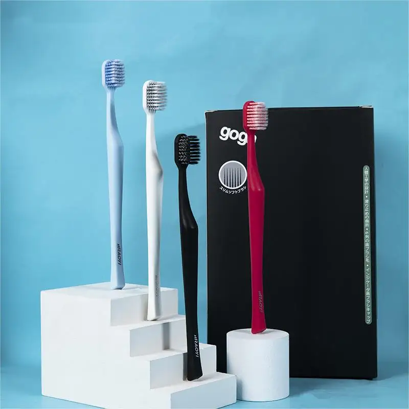 Wholesale lovely Design single pack adult household wide head sensitive gums motel Inn Spiral fine soft bristle toothbrush