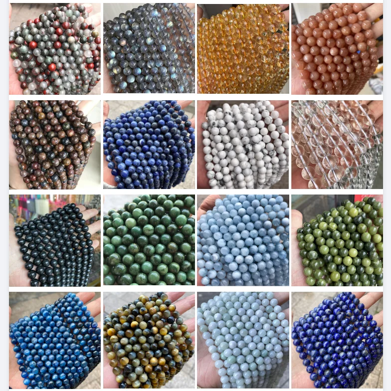 Natural Morganite Beads Strands Round Smooth Loose Beads Crystal Energy Stone for Jewelry Making