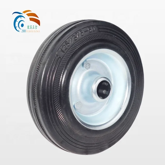 Manufacturers direct sales 3 inch industrial rubber iron core wheel quiet hand push cart million directional wholesale caster