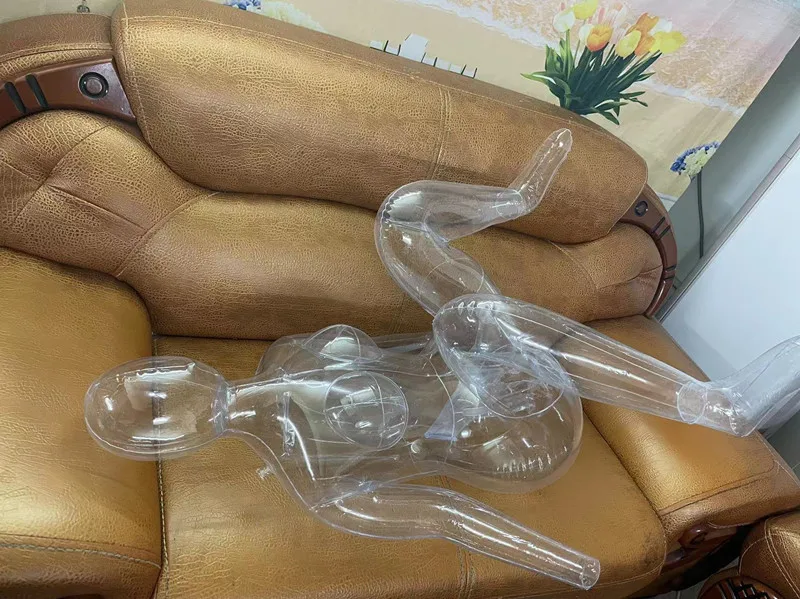 factory hot Inflatable doll transparent model PVC transparent stock model with hands and feet top quality sex toy inflatable toy