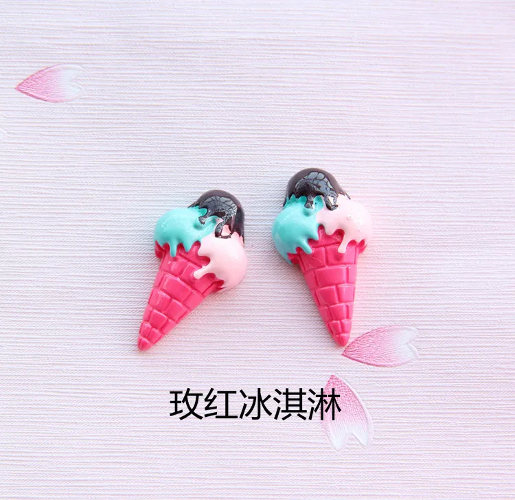 
New large resin ice cream DIY mobile phone shell earrings patch summer jewelry accessories 
