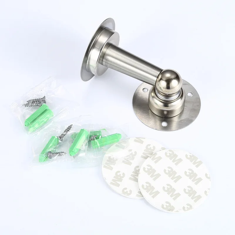 Door Suction Catch Invisible Anti-collision Stainless Steel Magnetic Floor Door stopper