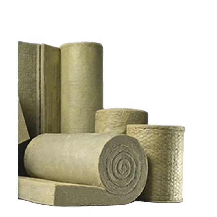 soundproof acoustic insulation material sound absorption rock wool fiber blanket rock wool roll mat felt