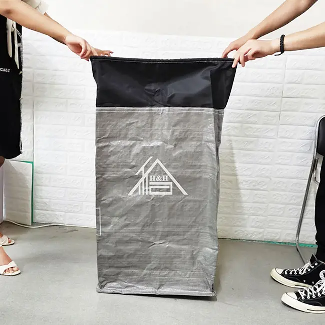 Customizable express logistics drawstring woven bag weighs 140 grams per