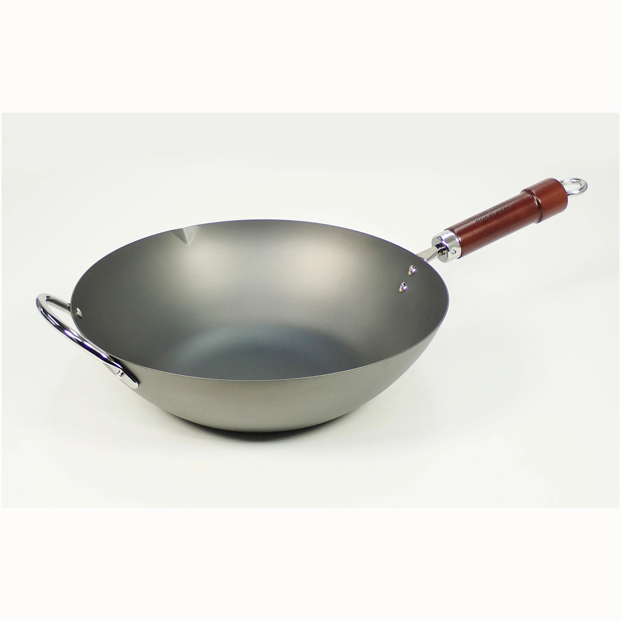 Japan rust resistant strong iron stainless steel non stick wok set