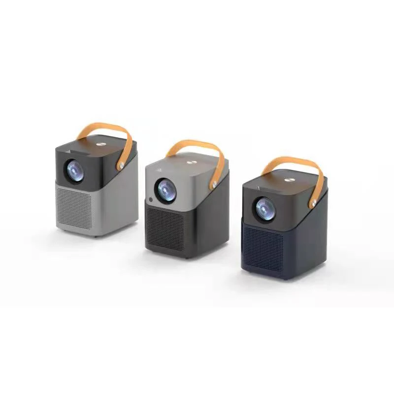 Amoxun Portable Smart Android Mini LED Home theater with sealed lighting source engine 1080p FHD support 4k Video Projector F6