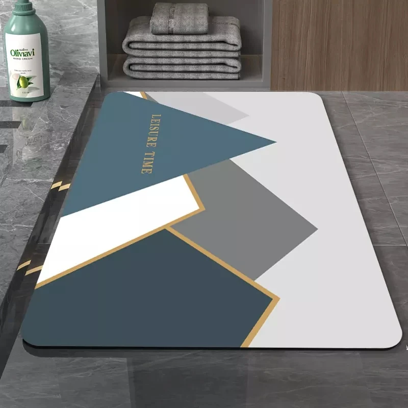 Soft Fast Drying Non Slip Water Absorbent Diatomite Bath Mat And Hard Bathroom Floor Shower Mats Bath Mat