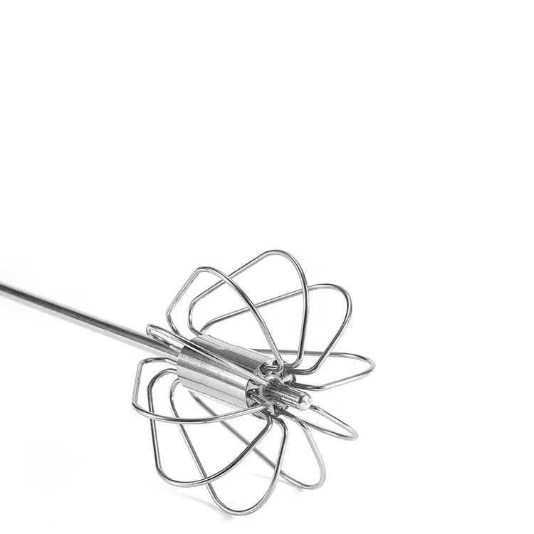 China Factory Cheap Food Grade 10 12 14 inch Half Auto Metal Stainless Steel Whisk for Egg
