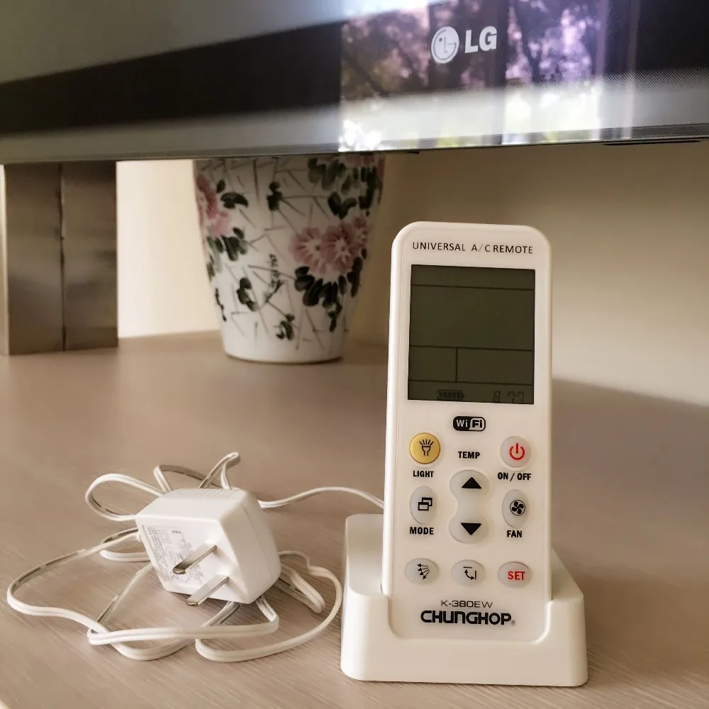  Горячая Распродажа умный универсальный контроллер Chunghop K-380EW WIFi для кондиционера светодиодная подсветка большой экран беспроводной пульт дистанционного